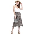 thumbnail image 4 of Made by Johnny Women's Tie Dye Lightweight Flare Midi Pull On Closure Skirt XXL BROWN, 4 of 5