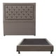 thumbnail image 1 of Base de Cama DICASA Queen Size + Cabecera Mary Gris Oscuro, 1 of 7