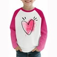 thumbnail image 7 of yoeyez Kids Valentine Shirt Trendy Cute Hearts Graphic Sweatshirts Crewneck Long Sleeve T-shirts Casual Valentines Gifts Pullover Tops Pink,4 Years, 7 of 7