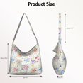 thumbnail image 4 of Canvas Crossbody Bag for Women and Men Lightweight Large Boho Tote Shoulder Bag Adjustable Strap Trippy Design Travel Work Casual Daypack, 4 of 5