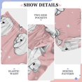 thumbnail image 4 of Rabbit Pattern Pajama Pants Soft Lightweight Lounge Pants Bottoms Sleep Pants Warm Comfy, 4 of 9