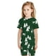 thumbnail image 4 of Balery Christmas tree green plaid Conjunto de Pijama Infantil de Manga Corta con Estampado – Ropa de Dormir de Algodón Suave-X-Large, 4 of 4