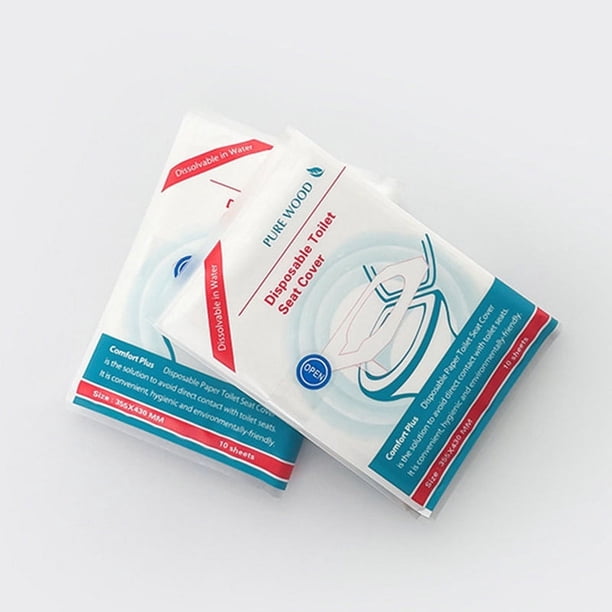 Paquete de exportación de 10 piezas de alfombrilla de baño desechable con agua soluble para viaje, papel higiénico