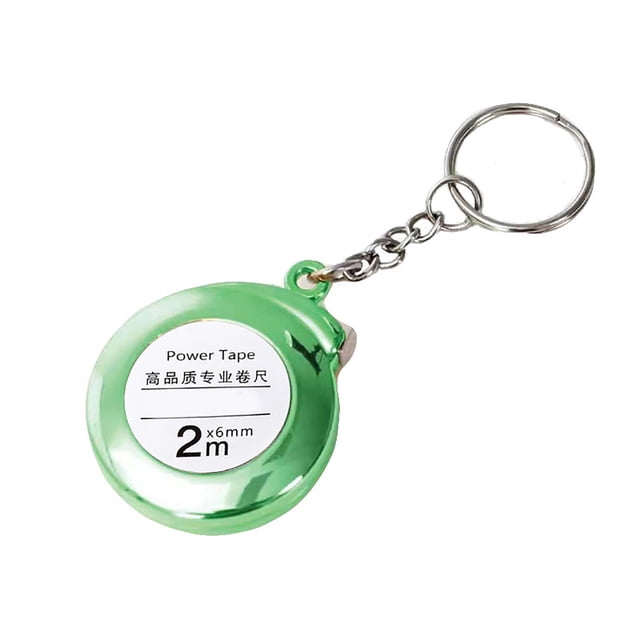 Herramientas y mejoras para el hogar Mini llavero con cinta métrica de 2 m Mini llavero con cinta métrica Cinta métrica de acero de 2 m Cinta de regalo Cinta de acero pequeña Mini llavero con cinta mé