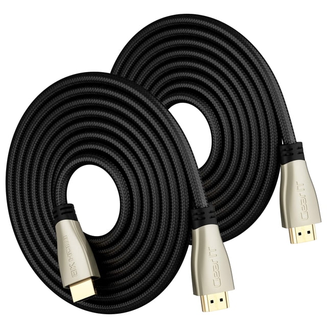 Cable HDMI GEARit 2.1 8K 60Hz 2 m Paquete de 2 con Trenzado
