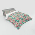 thumbnail image 3 of Ambesonne Retro Bedding Set 3 Pcs, Doodle Foliage Leaves, Twin XL, Multicolor, 3 of 3
