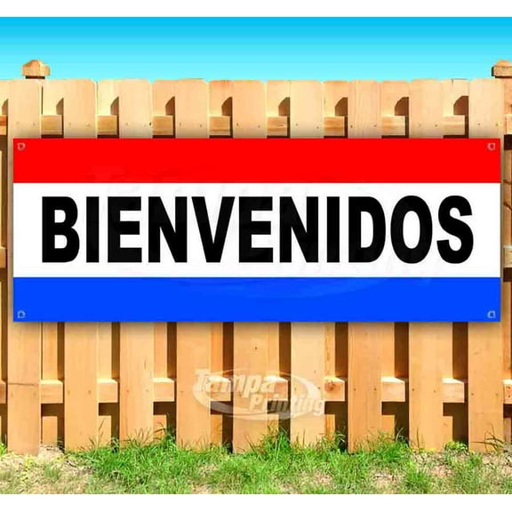 Bienvenidos 13 oz Vinyl Banner With Metal Grommets