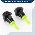 thumbnail image 4 of 2 piezas de boquilla de lavado de parabrisas delantero para Subaru Outback 2010-2014 y Subaru Legacy 2010-2014, negro y verde, 4 of 6