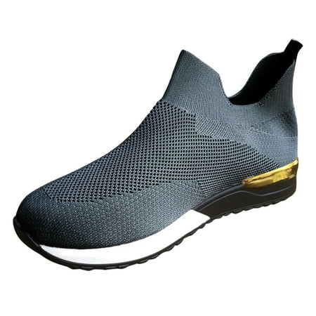 

dmqupv Womens Sneakers High Top Sports Outdoor Shoes Shoes Mesh Women Sneakers Runing Color Solid Sneakers Women 9 5 Dark Gray 8