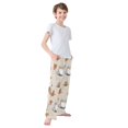 thumbnail image 3 of FORMRS Boys Pajama Pants with Pockets Size 11-12Y Kids Lounge Sleep Bottoms, Fall Coffee, 3 of 8