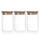 thumbnail image 1 of Advancent Paquete de 3 frascos de vidrio, almacenamiento de botellas selladas, hogar, comedor, cocina, comida, bolsa de té, organizador, Cocina y Comedor, 1 of 6