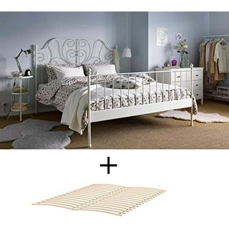 Ikea Full Size Metal Country Style Bed, White Metal King Size Bed Frame Ikea