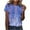Blue, variant on Otvok Womens Summer Tops Regular Casual Short Sleeve Flower Print Round Neck Pullover Blouse