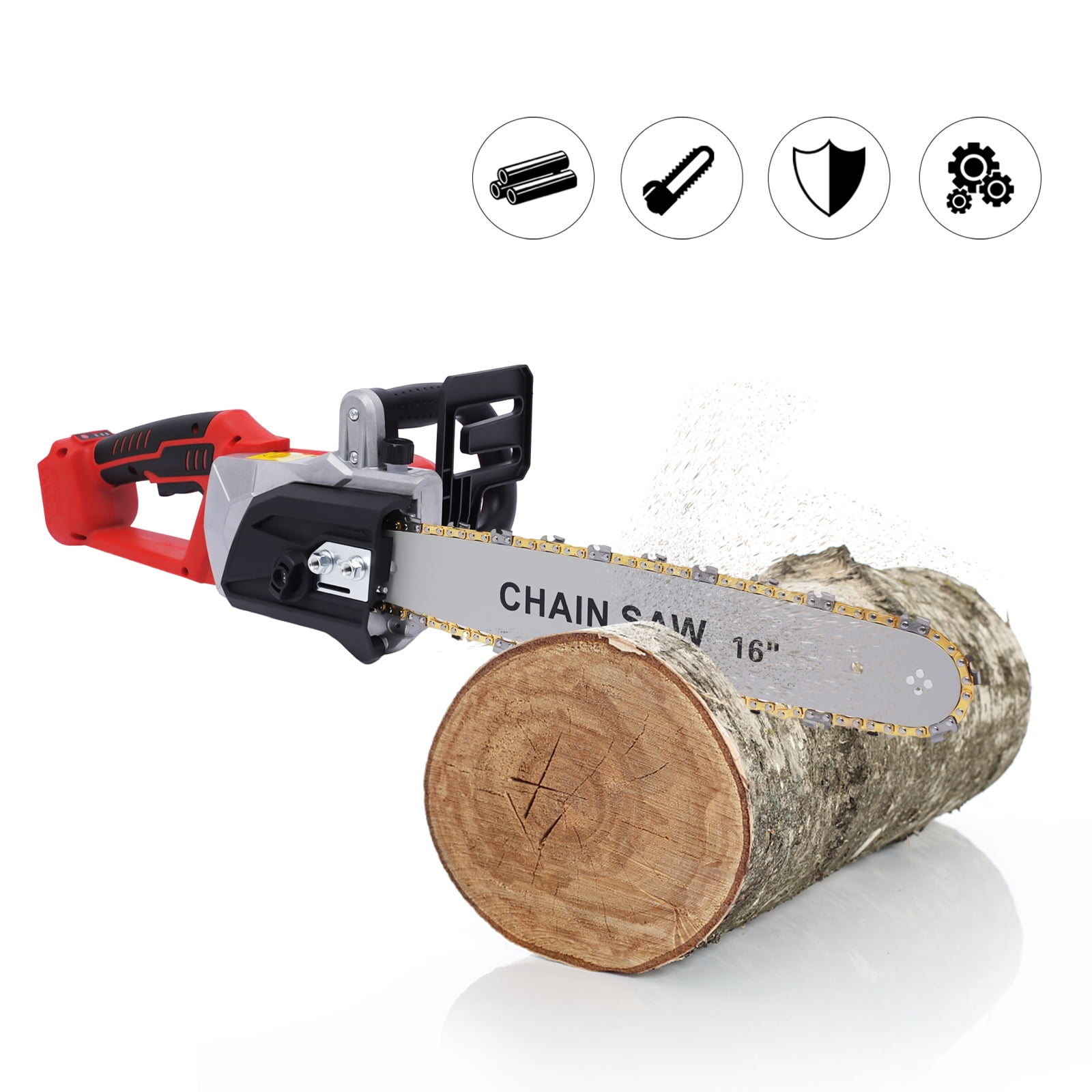 16" Chainsaw Electric, Low Vibration & Quick-Release Chain, Efficient Cutting Saw for Homeowners & Contractors, Bare Tool Version