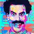 thumbnail image 4 of Stephen Chambers 12x12 Black Ornate Wood Framed With Double Matting Wall Art Titled - Sacha Baron Cohen, 4 of 6