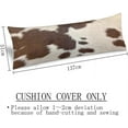 thumbnail image 3 of Cow Print Body Pillow Cover Brown Cowhide Western Farmhouse Long Pillow Case Protector Hidden Zippered Pillowcase Decorative Soft Rectangle Bed Pillowcases for Bedroom,Couch,Sofa,Home Gifts 20"x54", 3 of 6