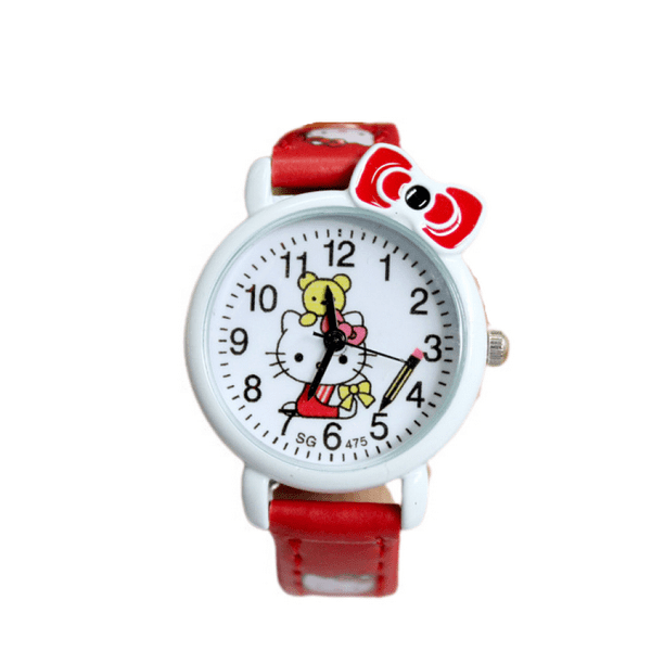 Child Learning Time Quartz Watch,Cartoon 3D Strap,Read time Study Time