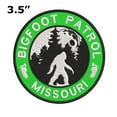 thumbnail image 2 of USA Missouri Bigfoot Patrol! Cryptid Sasquatch Watch! 3.5 Inch Iron Or Sew On Embroidered Fabric Badge Patch Unexplained Mysteries Iconic Series, 2 of 2
