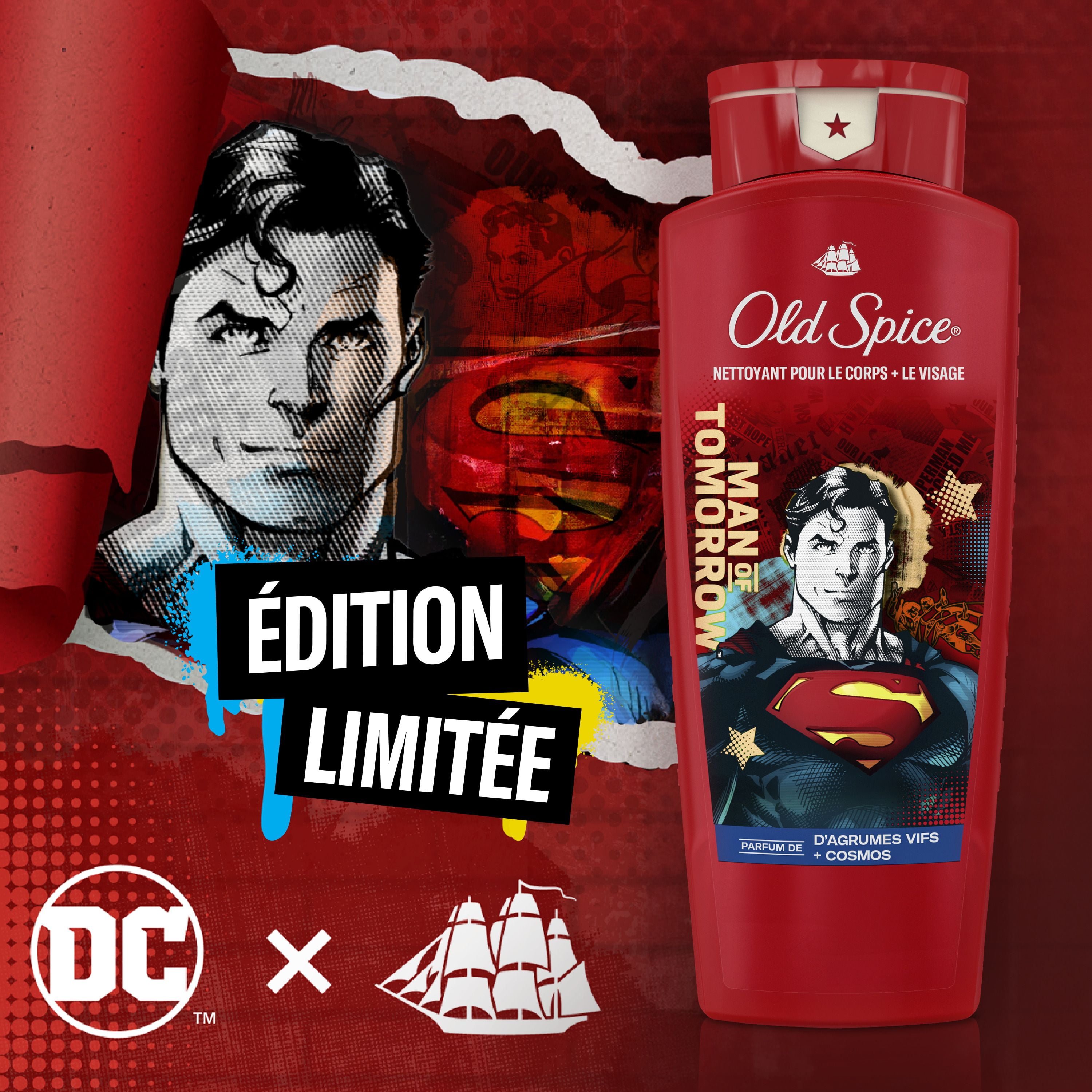 Old Spice Cleansing Body Wash for Men, 24/7 Shower Fresh with Lasting Scent, 2 in 1 Body and Face Wash, Rich Lather, Superman, Bright Citrus and Cosmos Scent