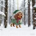 thumbnail image 4 of Dachshund Christmas Ornament - Festive Wiener Dog Xmas Hanging Ornament, Cute Dog Themed Christmas Tree Decor, Perfect Holiday Gift for Dog Lovers, 4 of 9