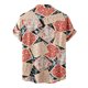 thumbnail image 4 of Hombres Casual Botones Playa Sin posicionamiento Estampado Turndown Camisa de manga corta Blusa Pompotops oipoqjl49513, 4 of 9