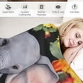 thumbnail image 3 of HENGT Cute Elephant Sunflower Blanket Elephant Gifts for Women Girls Super Warm Soft Cozy Elephant Animal Plush Throw Blanket Fuzzy Bedding Stuff Blanket for Kids Adults Bed Decor, 3 of 6