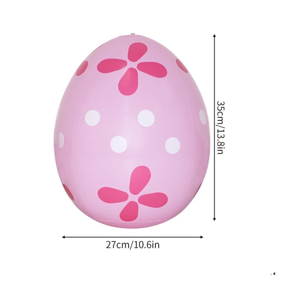 Giant Egg Easter PVC Inflatable Ball Outdoor Garden Pendant Ornament 35x27cm Balloon Party Easter Egg Decorations for Yard