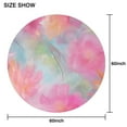 thumbnail image 6 of Colorful Floral Watercolor Pattern Round Tablecloth 60"x60",Wrinkle Wipeable Table Cloth for Kitchen Dining Room Picnic Patio Party, 6 of 6