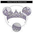 thumbnail image 2 of Rhinestones Hairhoop for Female Beach Party Headpiece Wedding Bride Hairhoop Luxurious Hairhoop Bride Dress Up Headband, 2 of 4