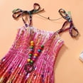 thumbnail image 5 of Girls Casual Summer Floral Beach Wear Boho Dress Spaghetti Strap Sundress, 5 of 7