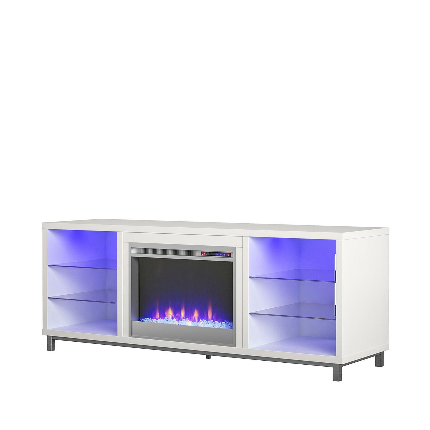 Lumina Fireplace TV Stand for TVs up to 48", White