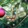 thumbnail image 6 of CuiLiyq Bookcase Hanging A to Z Letter Shaped Bookshelf Pendant, Christmas Tree Hanging Decorations, Acrylic Ornament Xmas Decor (Acrylic, Letter-J), 6 of 6