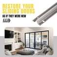 thumbnail image 3 of 6-Foot Stainless Steel Screw-On Track Cover for Sliding Patio Glass Doors - Repair & Replace Stainless Steel, 3 of 7