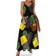 thumbnail image 1 of Lindo vestido sin mangas con planta de cactus, vestido de verano, vestidos de cumpleaños para mujeres, 1 of 7