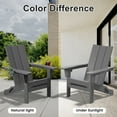 thumbnail image 3 of JUSTLET Outdoor Patio Chair, HDPE Folding Adirondack Chair, Gray, 3 of 10