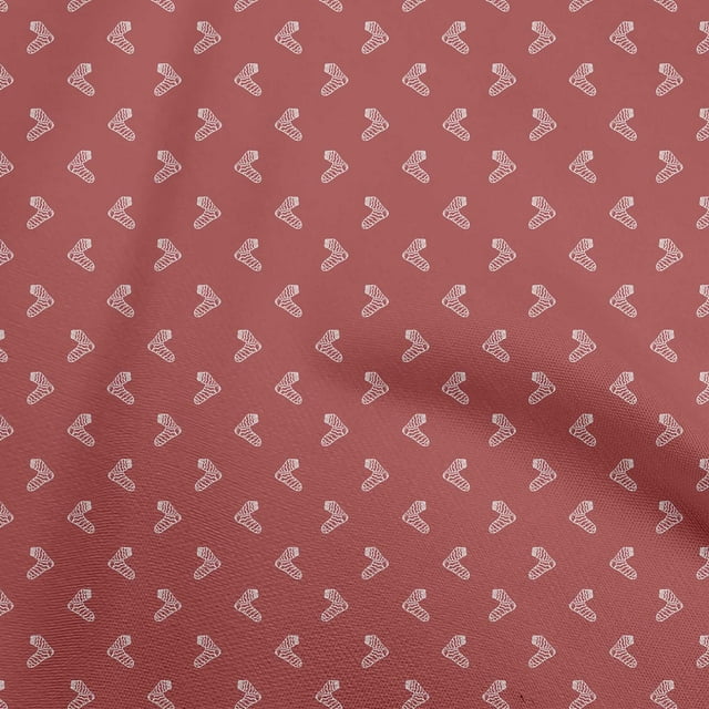 oneOone Cotton Poplin Maroon Fabric Retro Socks Craft Projects Decor Fabric Printed By The Yard 42 Inch Wide