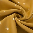 thumbnail image 2 of Nvzi Blackout Tie Up Shade Window Curtains Star Pattern Darkening Thermal Insulated Window Curtain Adjustable Balloon Curtain for Small Window Rod Pocket (46"x63",Gold), 2 of 2