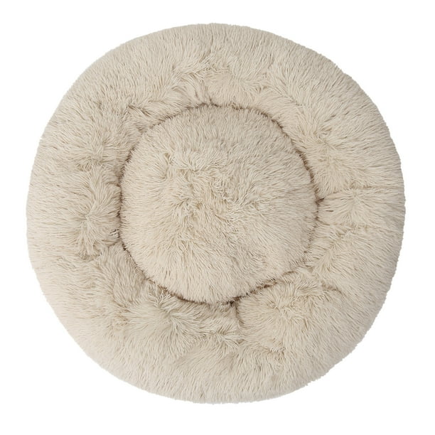Leeten Plush Calming Dog Bed Cat Bed, Fluffy Anti Anxiety Donut Pet Bed
