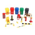 thumbnail image 1 of HILABEE Mini Panneaux de Signalisation Jouets Modèle Scène pour Décoration de Bureau 1/36 Panneaux de Rue 17 Pcs, 1 of 9