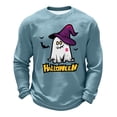 thumbnail image 2 of Hearthz S-5XL Boo Ghost Pumpkin Graphic Men Sweatshirts Waffle Knit Long Sleeve T Shirt Men Halloween Fall Mens Pullover Shirts, 2 of 6