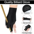 thumbnail image 3 of Lsupdaol 8 Pcs 3 Fingers Pool Gloves Billiards Left Hand Cue Sport Show Gloves for Women Men Billiard Shooters Carom Sports Accessories, 3 of 6