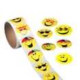 thumbnail image 3 of MasteelfCA 100 Pcs Yellow Smile Face Circle Stickers, 3 of 3