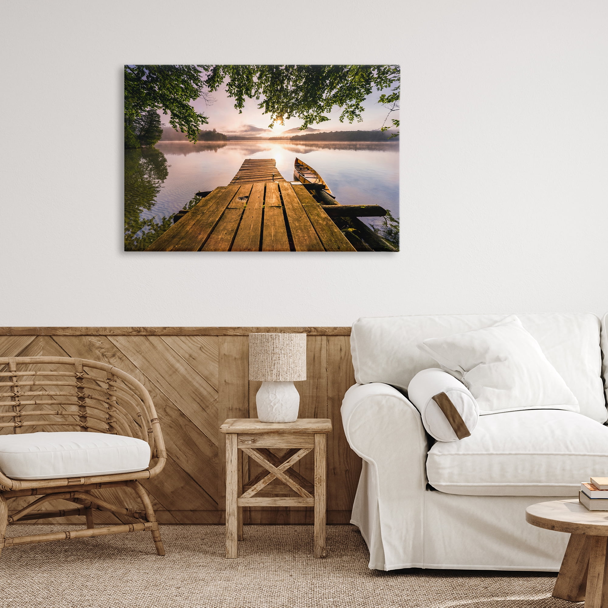 Stupell Industries Misty Morning Light on Lake Canvas Wall Art, design by Jonathan Zaharek