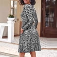 thumbnail image 3 of Neewe Fall Dresses for Women 2025 Boho Floral V Neck Long Sleeve Casual A-Line Mini Dress Sundress with Pocket, 3 of 7