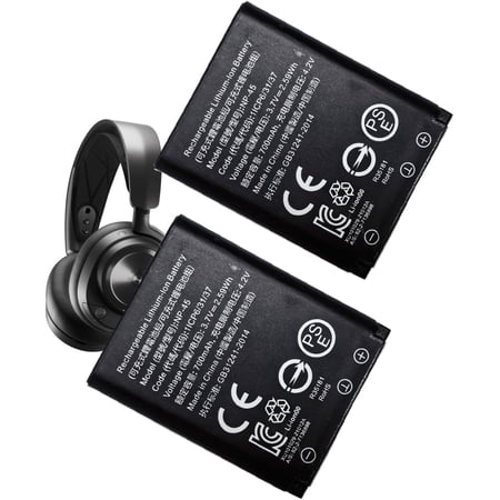 JJEAN-NP-45 2 Pack Battery Replacement for SteelSerie s Arctis Nova Pro 61527 Wireless Multi-System Gaming Headset