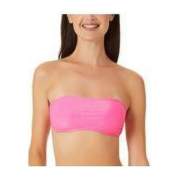 California Waves Womens Juniors Metallic Bandea Bikini Swim top