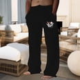thumbnail image 2 of Zszcpp High Waisted Pants Men'S Long Solid Basic Style Relax Cotton Stylish Digital 3D Printing Lounge Trousers Casual Trouser Linen, 2 of 4