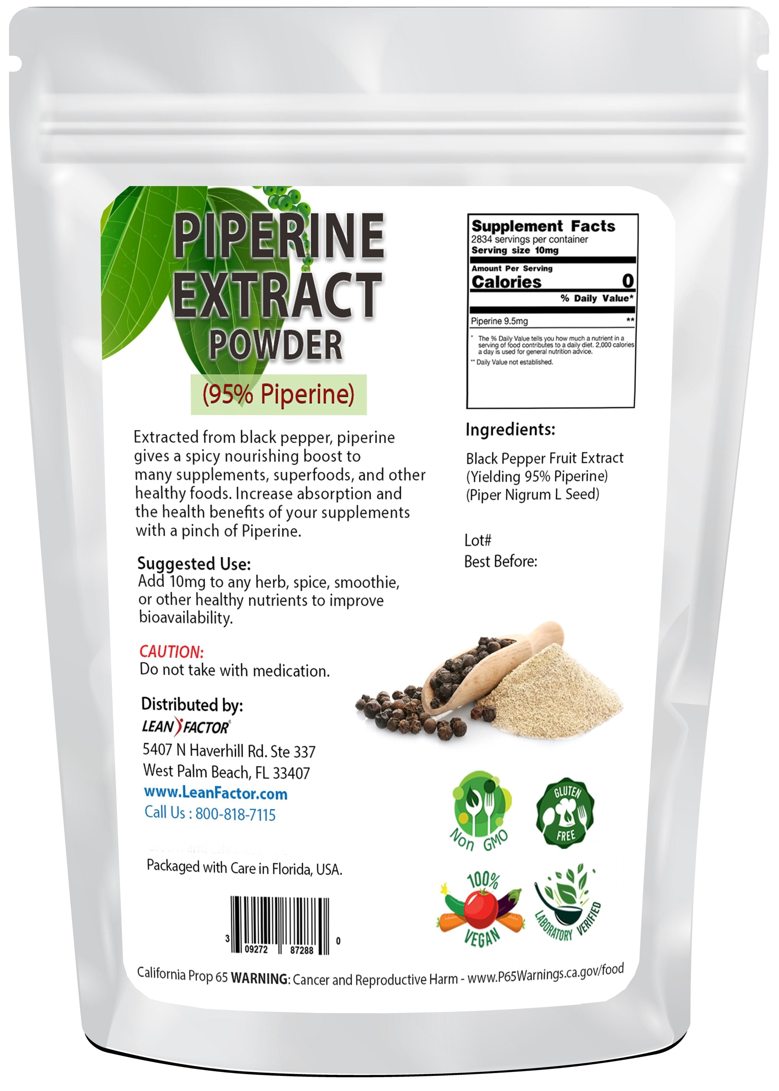 Piperine Extract Powder (Black Pepper Extract)