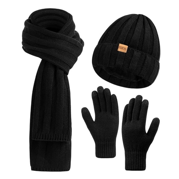 REDESS Winter Hat and Gloves Sets for Women, Fleece Lined Beanie Hat Scarf and Touchscreen Glove Sets for Women