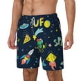 thumbnail image 2 of Gaeub Funny Spaceships Mens Swim Trunks Stretch Beach Shorts Quick Dry for Men Swim Shorts Swimwear with Pockets- 3X-Large, 2 of 9